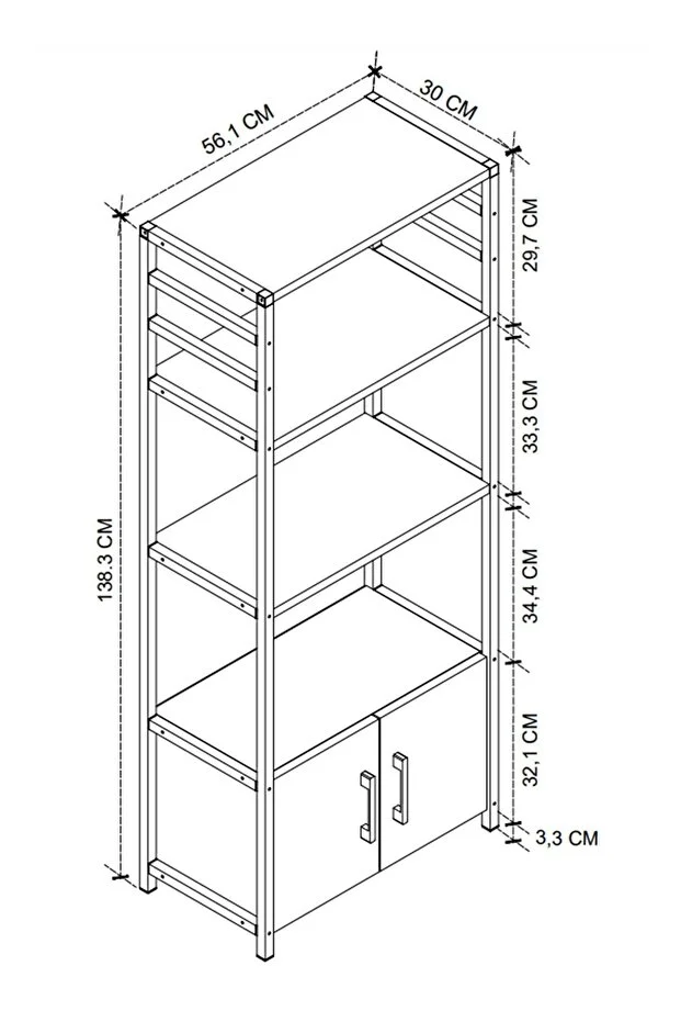 Mutfak Standı 2 Kapaklı 4 Raflı Kahve Köşesi Mutfak Rafı Mutfak Bangosu Kolombiya Beyaz